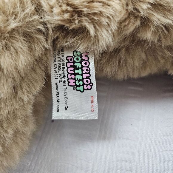 Worlds Softest Plush Teddy Bear Tan Brown Stuffed Animal Lovey Baby Toy 11” - Picture 3 of 4